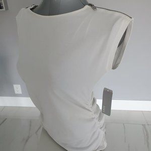 NWT | Michael Kors |White | Ruched Sides | Top | Size: Medium